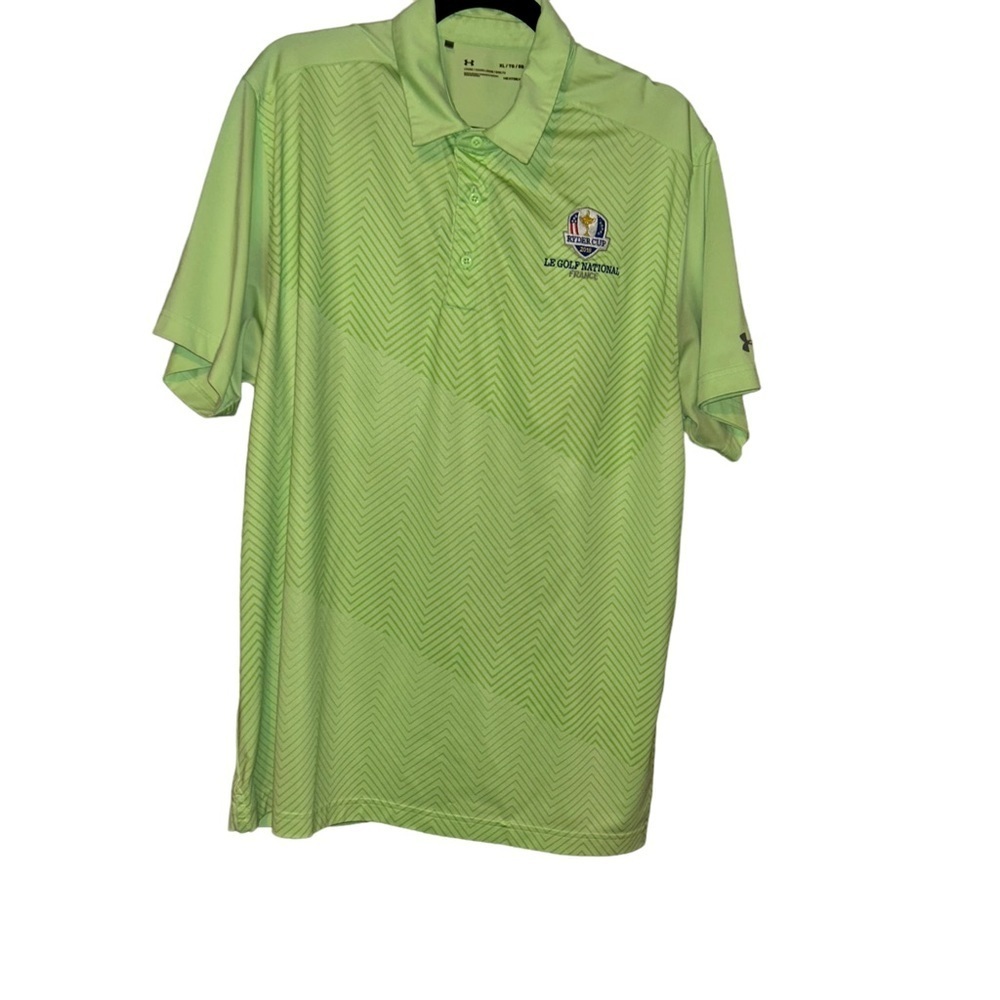 Men under armour 2018 Ryder Cup Polo Le Golf National France polo shirt XL lime